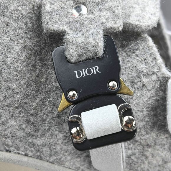 DIOR AND BIRKENSTOCK Tokyo mules in grey nubuck leather - Picture 12 of 13